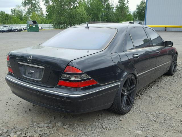 WDBNG75J11A166601 - 2001 MERCEDES-BENZ S 500 BLACK photo 4