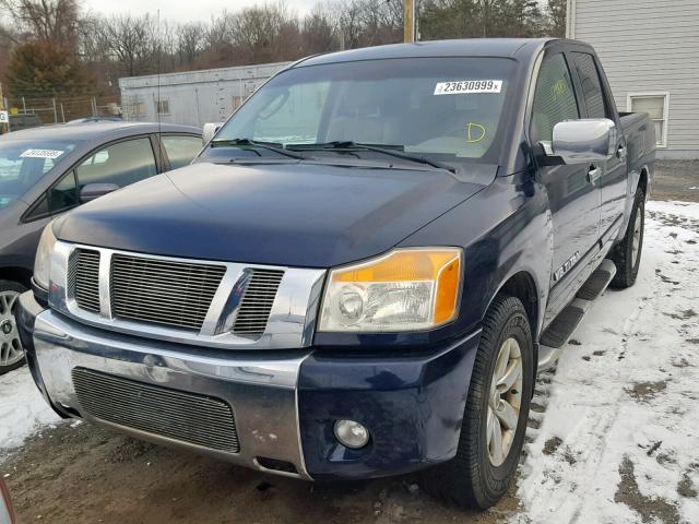 1N6AA07D58N305662 - 2008 NISSAN TITAN XE BLUE photo 2