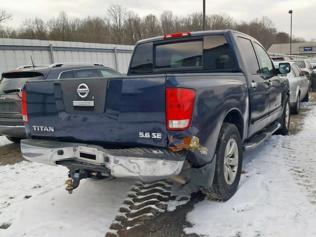 1N6AA07D58N305662 - 2008 NISSAN TITAN XE BLUE photo 4