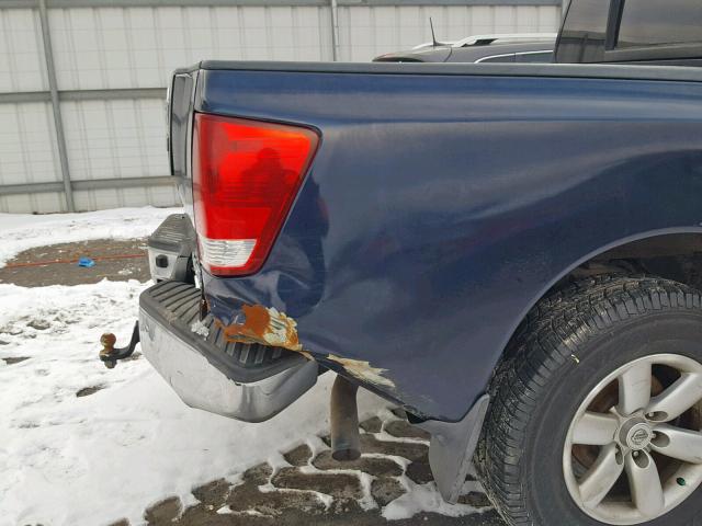 1N6AA07D58N305662 - 2008 NISSAN TITAN XE BLUE photo 9