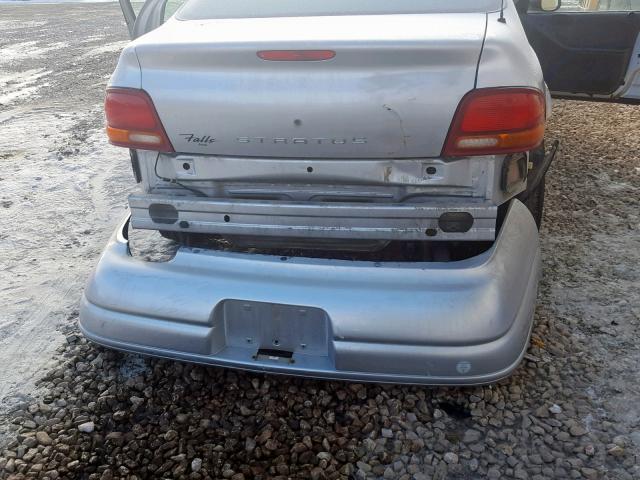 1B3EJ46X5YN160227 - 2000 DODGE STRATUS SE GRAY photo 9