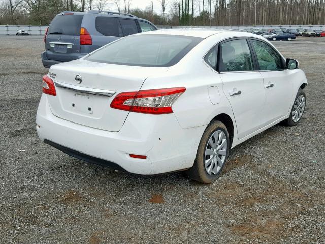 3N1AB7AP6FY372267 - 2015 NISSAN SENTRA S WHITE photo 4