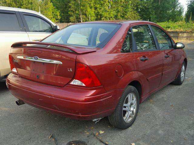 1FAFP33P0YW228949 - 2000 FORD FOCUS LX RED photo 4
