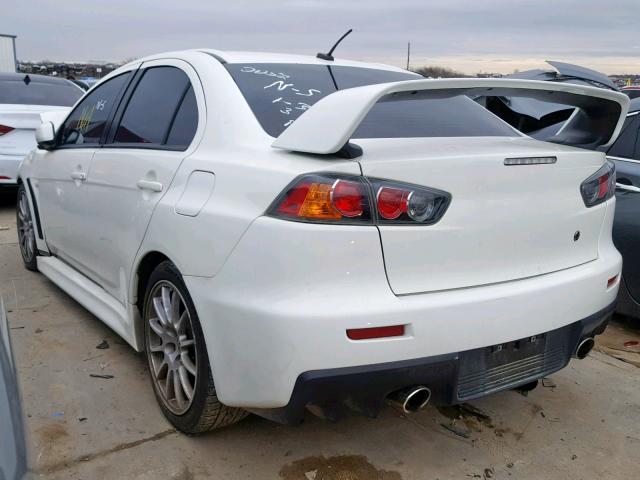 JA32W8FV8EU011576 - 2014 MITSUBISHI LANCER EVO WHITE photo 3