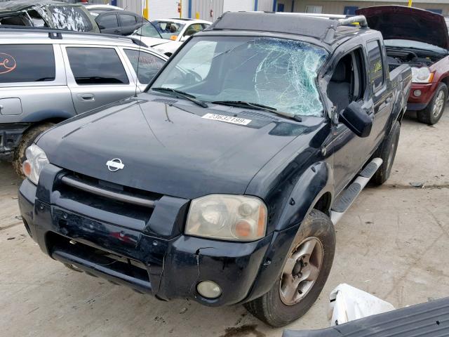 1N6ED27T41C343591 - 2001 NISSAN FRONTIER C BLACK photo 2