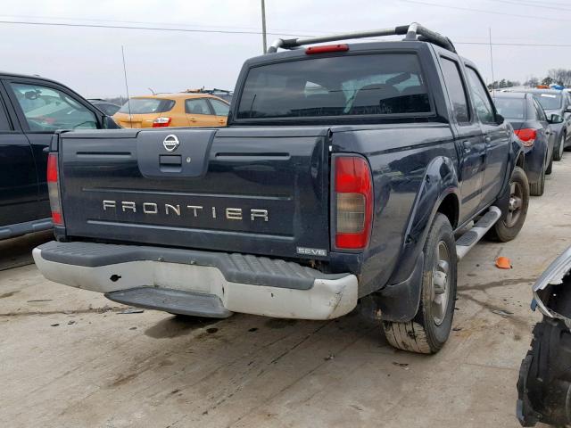 1N6ED27T41C343591 - 2001 NISSAN FRONTIER C BLACK photo 4