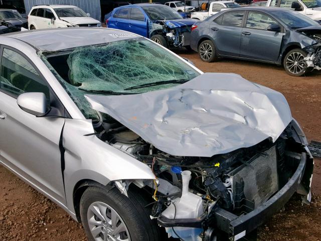 5NPD74LF7HH151999 - 2017 HYUNDAI ELANTRA SE SILVER photo 9