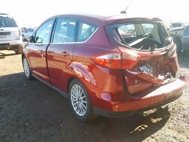 1FADP5BU0DL507310 - 2013 FORD C-MAX SEL BURGUNDY photo 3