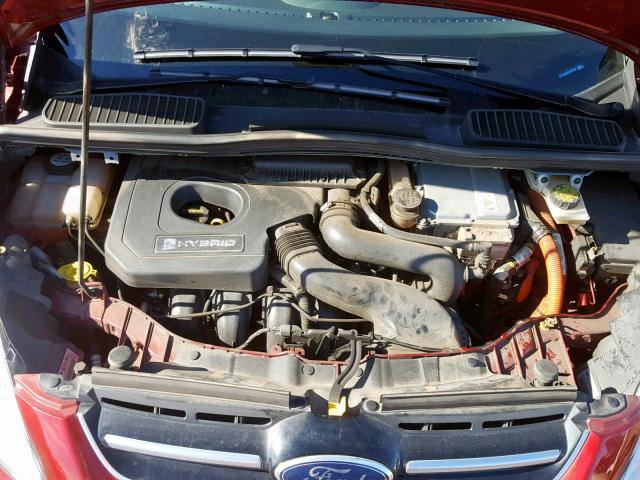 1FADP5BU0DL507310 - 2013 FORD C-MAX SEL BURGUNDY photo 7