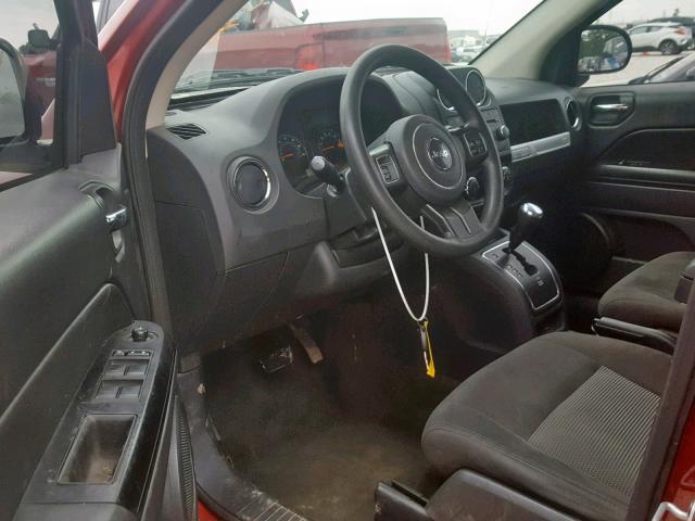 1C4NJCBA6GD792037 - 2016 JEEP COMPASS SP ბურგუნდია ფოტო 9