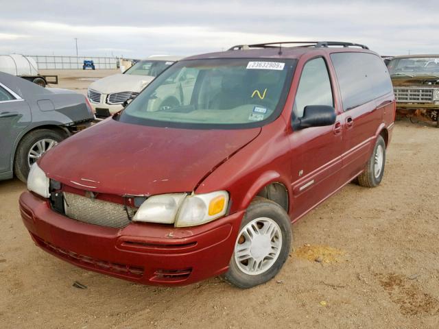 1GNDX13E71D134502 - 2001 CHEVROLET VENTURE LU RED photo 2