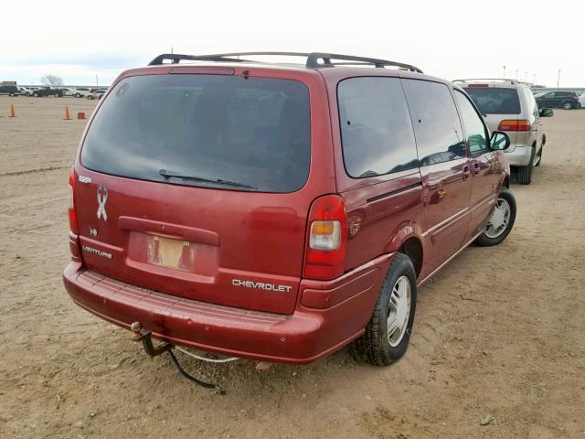 1GNDX13E71D134502 - 2001 CHEVROLET VENTURE LU RED photo 4