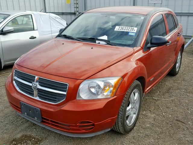 1B3HB48B98D784615 - 2008 DODGE CALIBER SX ORANGE photo 2