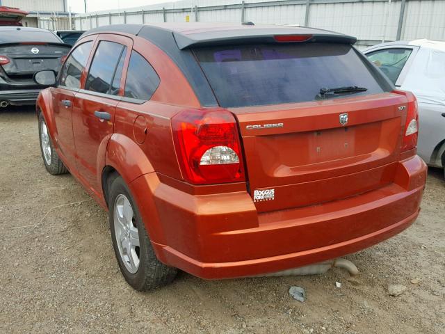 1B3HB48B98D784615 - 2008 DODGE CALIBER SX ORANGE photo 3