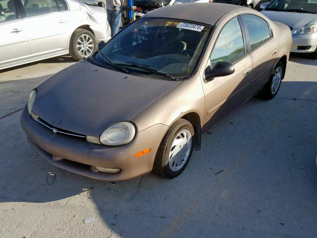 1B3ES46C3YD800886 - 2000 DODGE NEON BASE BROWN photo 2