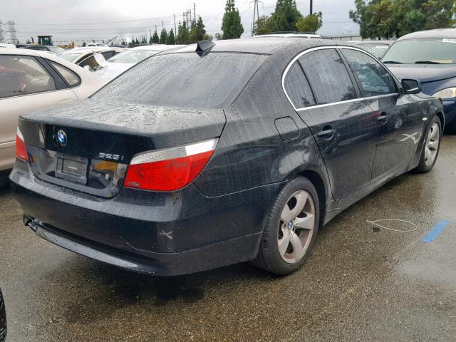 WBANE53557CW66708 - 2007 BMW 525 I BLACK photo 4