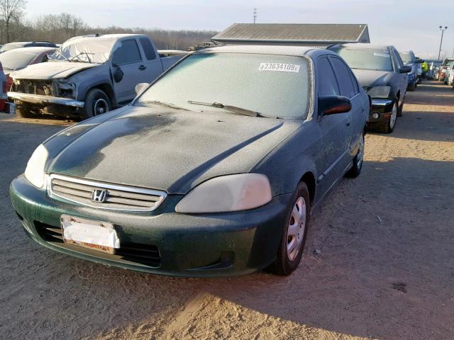 2HGEJ6615XH564126 - 1999 HONDA CIVIC BASE GREEN photo 2