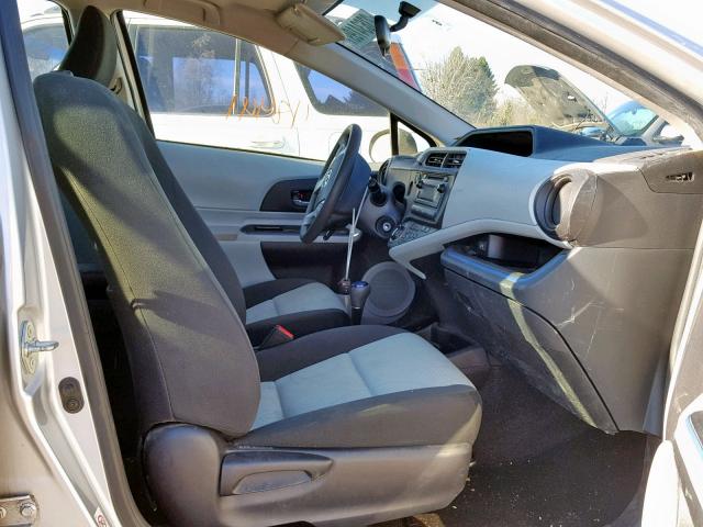 JTDKDTB39C1506446 - 2012 TOYOTA PRIUS C SILVER photo 5