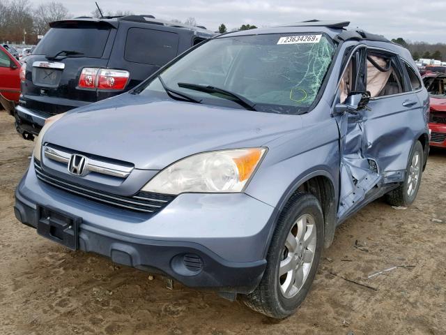 JHLRE38729C011821 - 2009 HONDA CR-V EXL BLUE photo 2