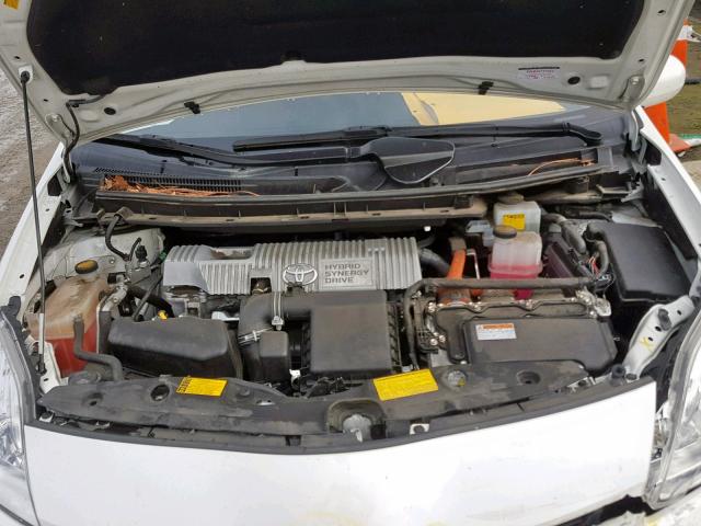 JTDKN3DU9E1744609 - 2014 TOYOTA PRIUS WHITE photo 7