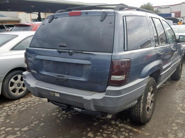 1J4GX48S61C705225 - 2001 JEEP GRAND CHER BLUE photo 4