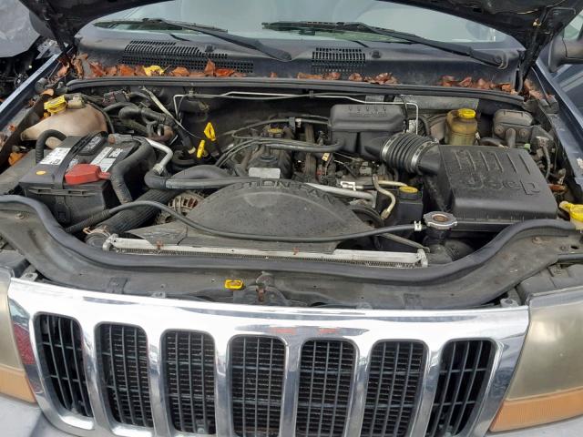 1J4GX48S61C705225 - 2001 JEEP GRAND CHER BLUE photo 7