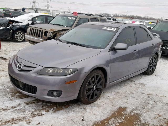 1YVHP81D975M58772 - 2007 MAZDA 6 S GRAY photo 2