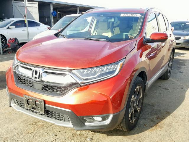 2HKRW2H95HH683980 - 2017 HONDA CR-V TOURI RED photo 2