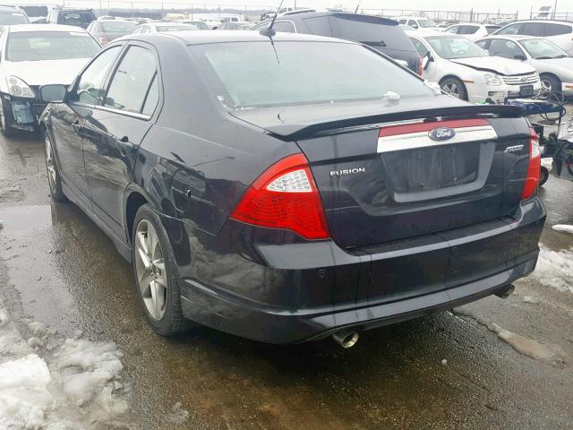 3FAHP0KC1AR224939 - 2010 FORD FUSION SPO BLACK photo 3