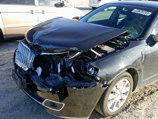 3LNHL2JC2CR810941 - 2012 LINCOLN MKZ BLACK photo 9