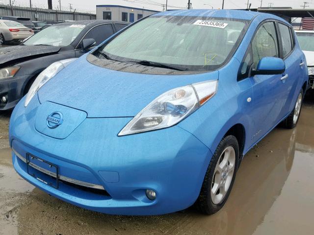 JN1AZ0CP7CT023865 - 2012 NISSAN LEAF SV BLUE photo 2