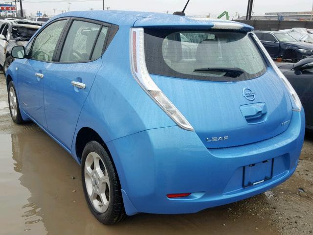 JN1AZ0CP7CT023865 - 2012 NISSAN LEAF SV BLUE photo 3