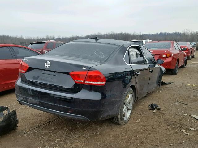 1VWBH7A34DC066071 - 2013 VOLKSWAGEN PASSAT SE BLACK photo 4