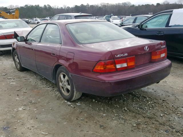 JT8BF28G4W5016975 - 1998 LEXUS ES 300 BURGUNDY photo 3