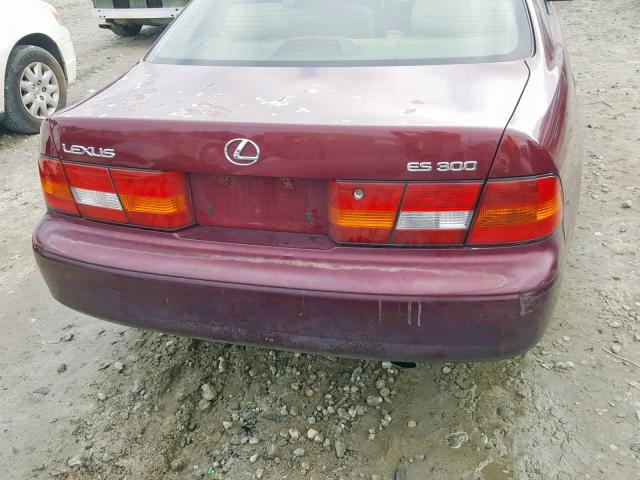 JT8BF28G4W5016975 - 1998 LEXUS ES 300 BURGUNDY photo 9