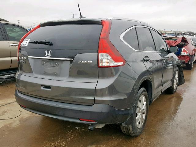 2HKRM4H79DH670918 - 2013 HONDA CR-V EXL GRAY photo 4