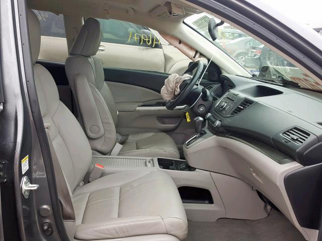 2HKRM4H79DH670918 - 2013 HONDA CR-V EXL GRAY photo 5