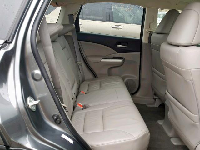 2HKRM4H79DH670918 - 2013 HONDA CR-V EXL GRAY photo 6