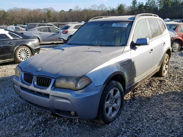 WBXPA93466WD32714 - 2006 BMW X3 3.0I BLUE photo 2