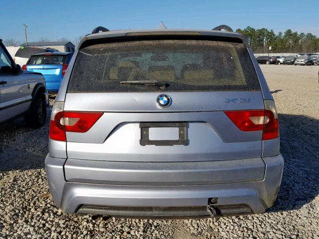 WBXPA93466WD32714 - 2006 BMW X3 3.0I BLUE photo 9