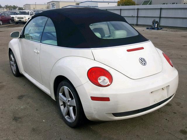 3VWFG31Y27M410637 - 2007 VOLKSWAGEN NEW BEETLE Weiß Foto 3
