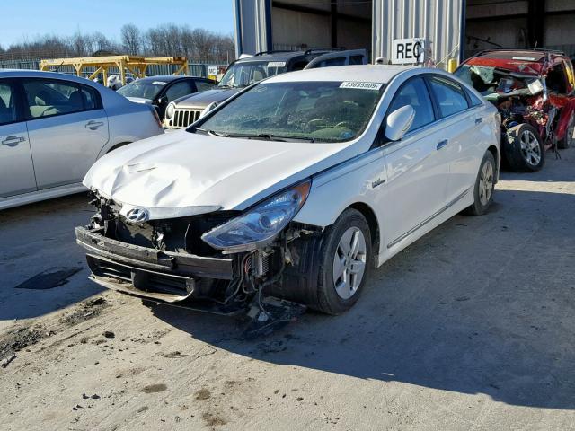 KMHEC4A49BA001999 - 2011 HYUNDAI SONATA HYB WHITE photo 2