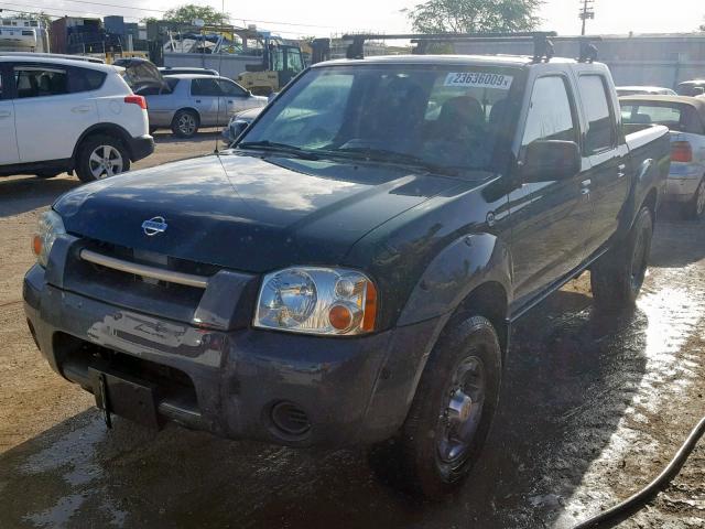 1N6ED27TX1C375994 - 2001 NISSAN FRONTIER C GREEN photo 2