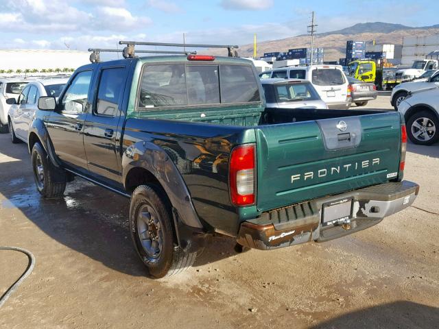 1N6ED27TX1C375994 - 2001 NISSAN FRONTIER C GREEN photo 3