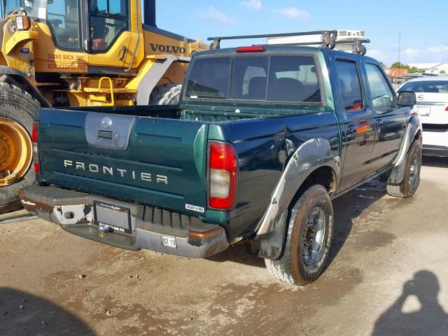 1N6ED27TX1C375994 - 2001 NISSAN FRONTIER C GREEN photo 4