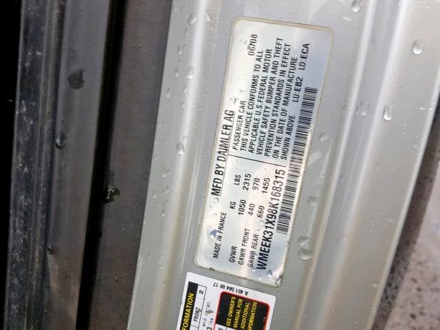 WMEEK31X98K168315 - 2008 SMART FORTWO PAS 双色 照片 10