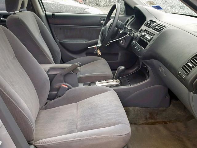 2HGES26773H507883 - 2003 HONDA CIVIC EX SILVER photo 5