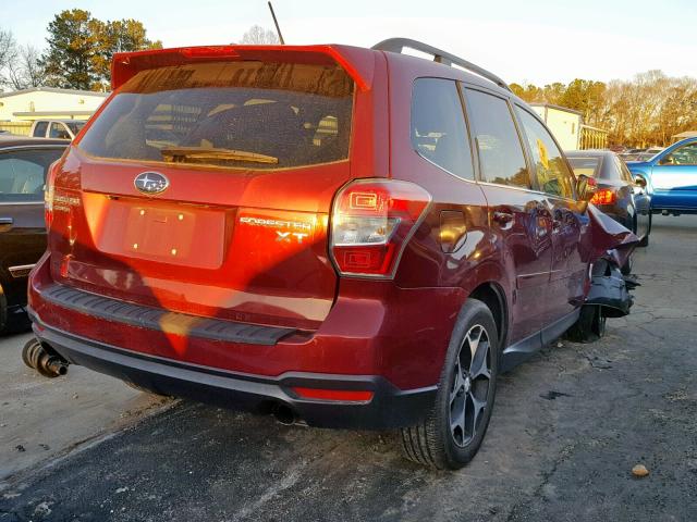 JF2SJGPC8EH534775 - 2014 SUBARU FORESTER 2 RED photo 4