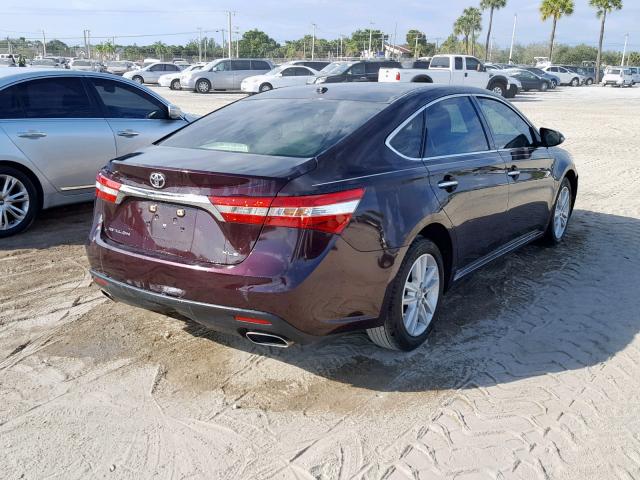 4T1BK1EB0FU167149 - 2015 TOYOTA AVALON XLE BURGUNDY photo 4