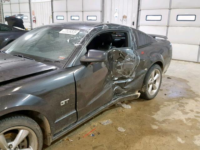 1ZVHT82H375352995 - 2007 FORD MUSTANG GT BLACK photo 10